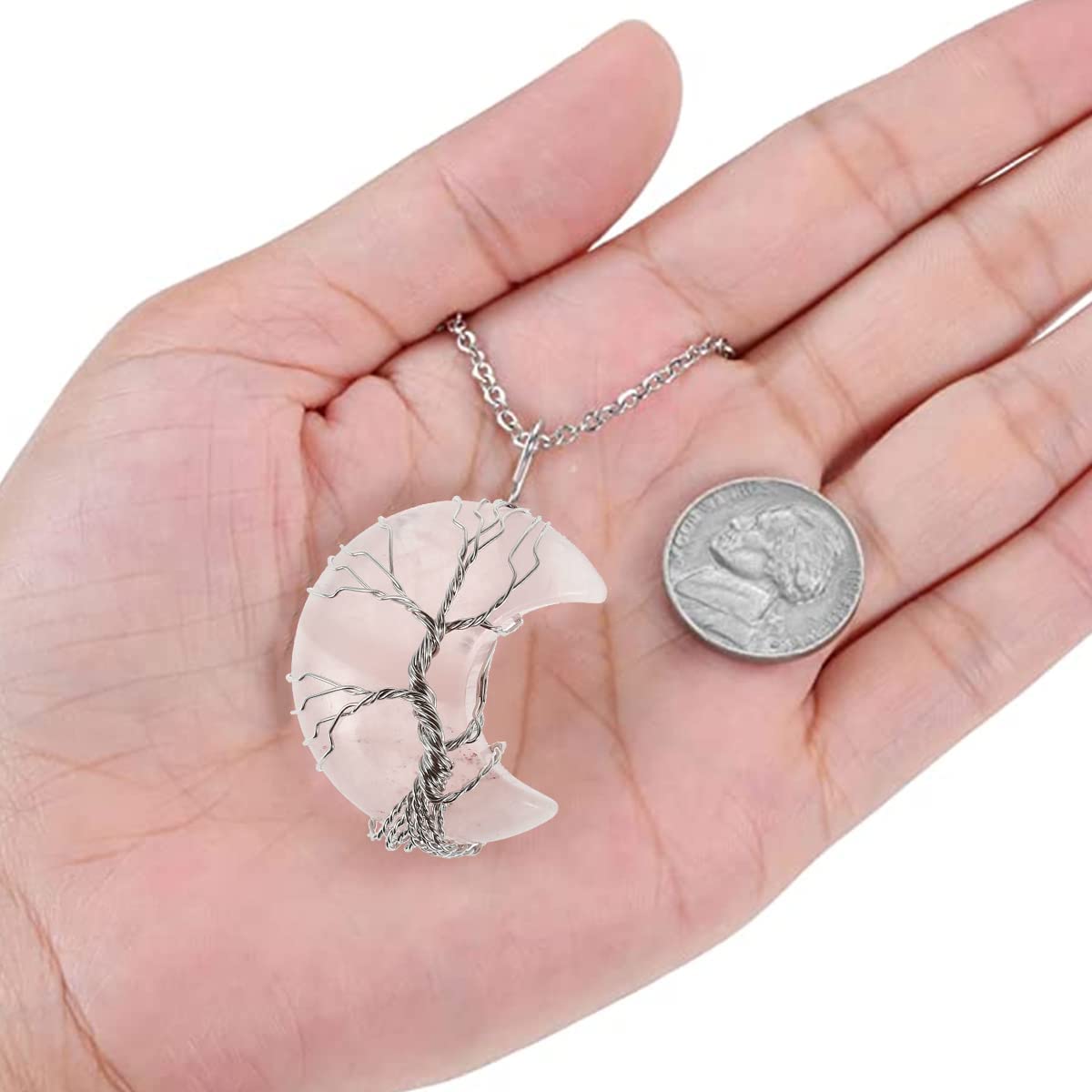 Ketting met kristallen maanhanger