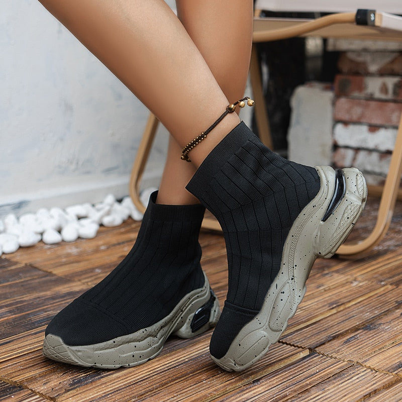 Sock laars sneakers voor dames