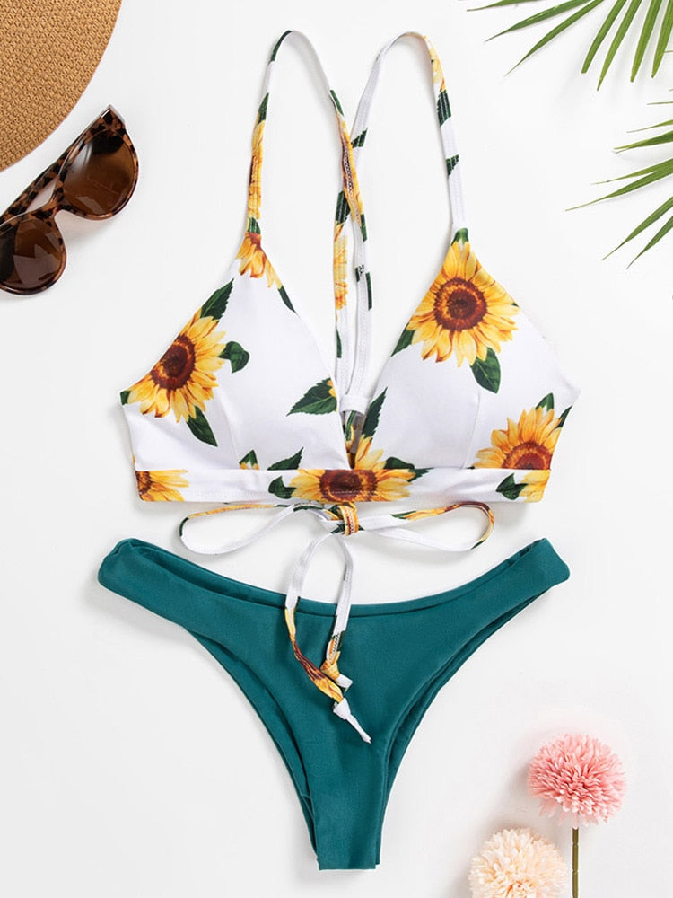 Bikini Zinda met zonnebloemmotief