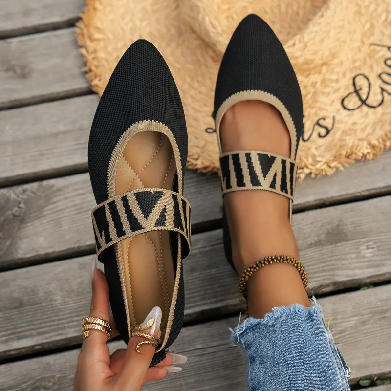 Dames zomerschoenen met spitse neus