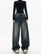 Y2K vintage baggy dames jeans