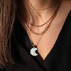 Ketting met kristallen maanhanger
