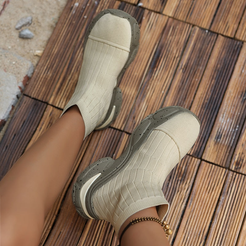 Sock laars sneakers voor dames
