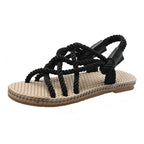 Gevlochten gladiatorsandalen