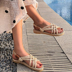 Gevlochten gladiatorsandalen