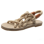Gevlochten gladiatorsandalen