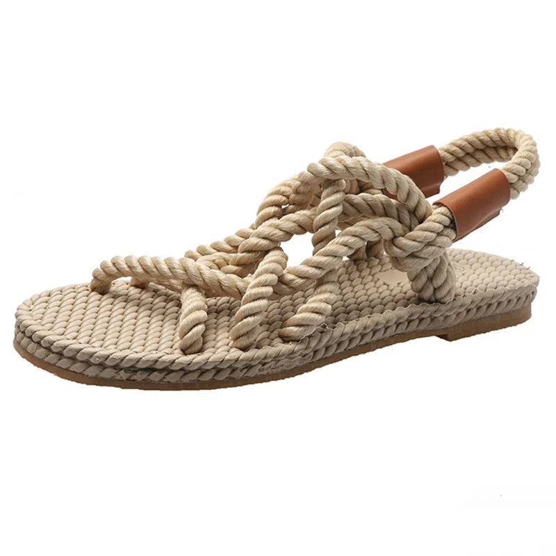 Gevlochten gladiatorsandalen