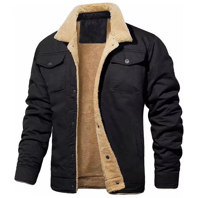 Heren katoenfleece bomberjack