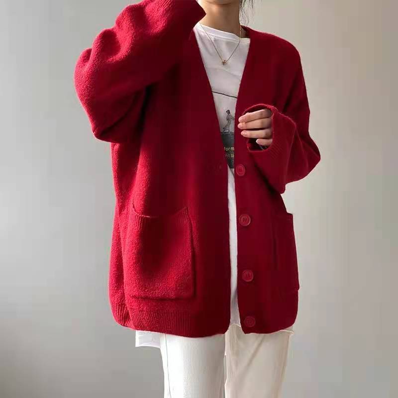 Vest met V-hals
