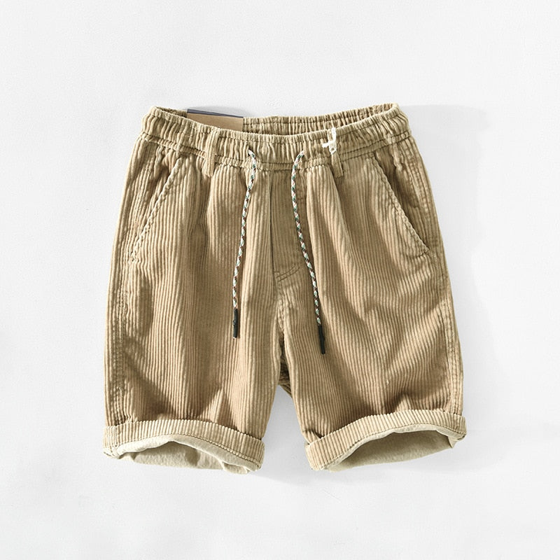 Retro cordshorts voor heren met een comfortabele snit
