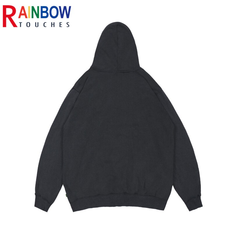 Gothic black print hoodie | dames streetwear top – materiaal: Katoenmix — afbeelding 8