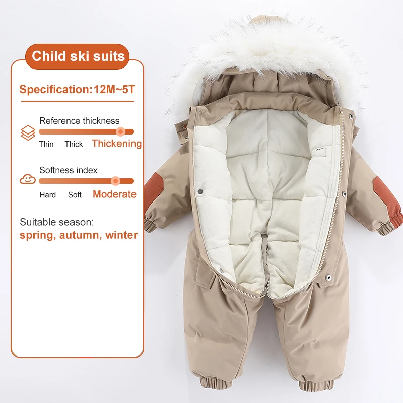 Baby-winteroverall met capuchon, en warm gevoerd – mila winterzauber-editie