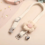 Verstelbare kattenhalsband met bloem