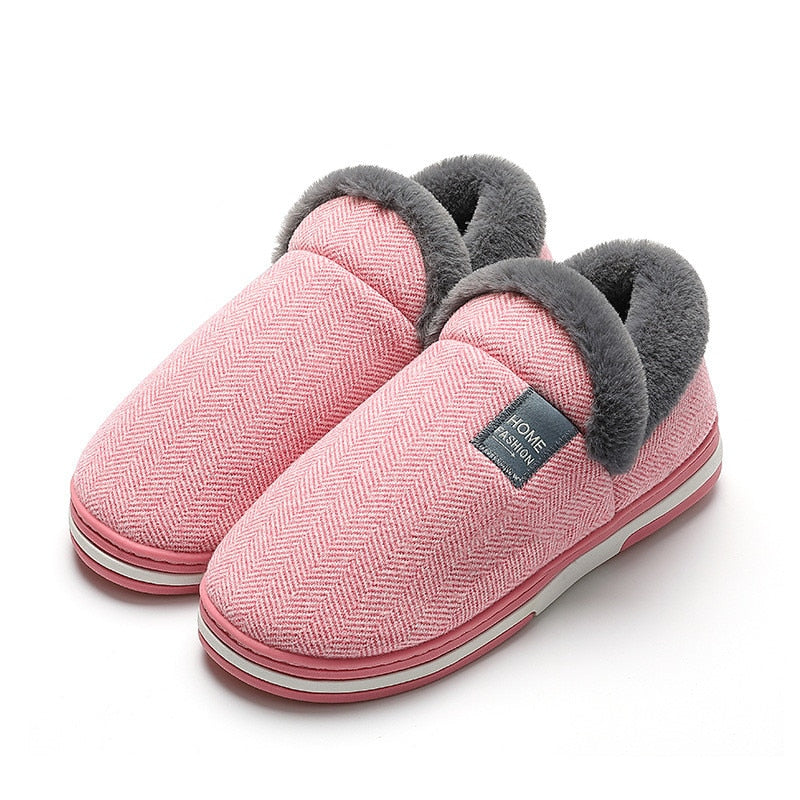 Warme winterpantoffels met imitatiebont