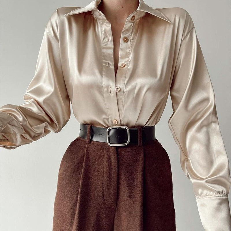 Satijnen blouse voor dames – Mila