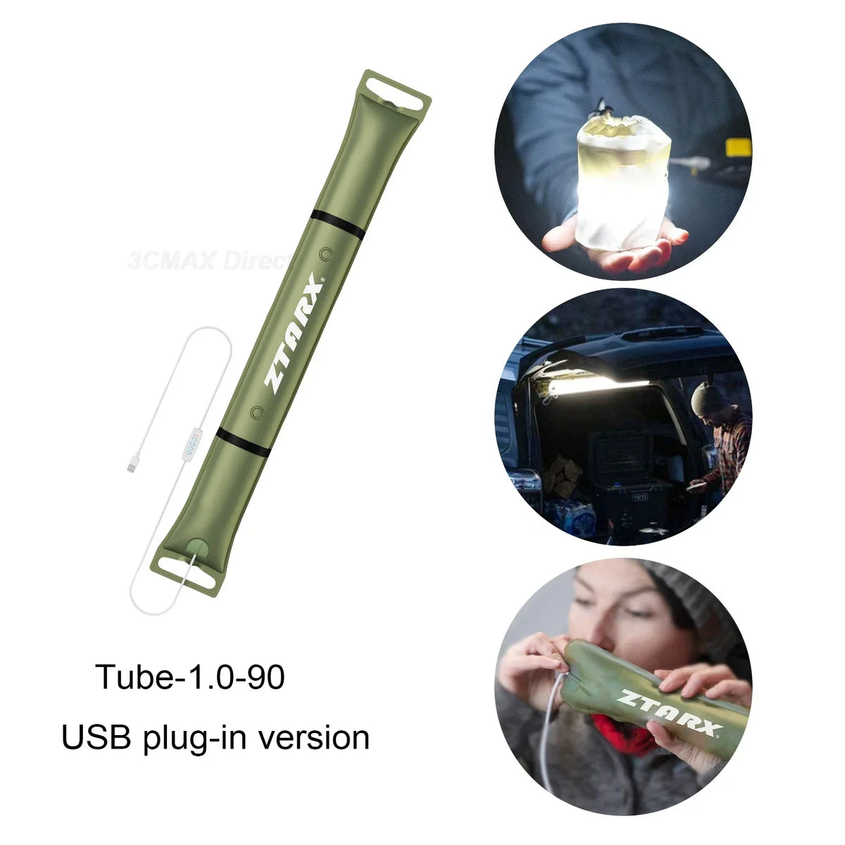 Opblaasbare solar LED buislamp