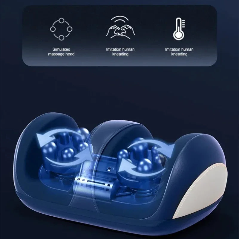 Extra grote elektrische shiatsu voet- en kuitmassager met verwarming