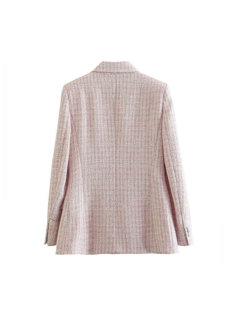 Gevlochten tweed jacket voor dames — afbeelding 4