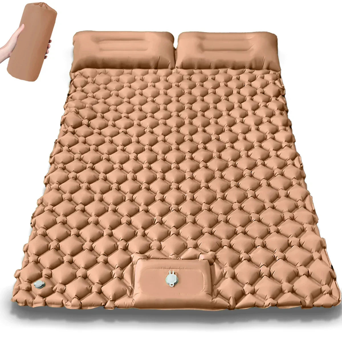 Extra-brede dubbele opblaasbare campingmatras