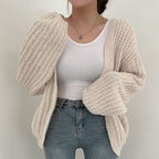 Grofgebreid oversized vest