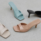Open hak-mules voor dames