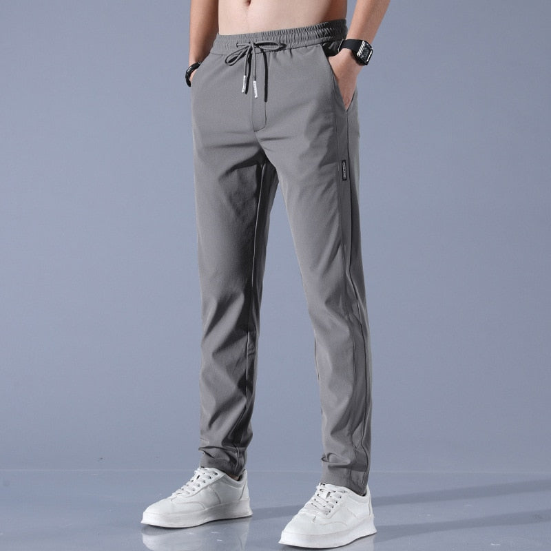 Regular-fit stretch broek voor heren