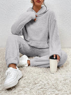 Ultra-Comfortabel teddy huispak met capuchon