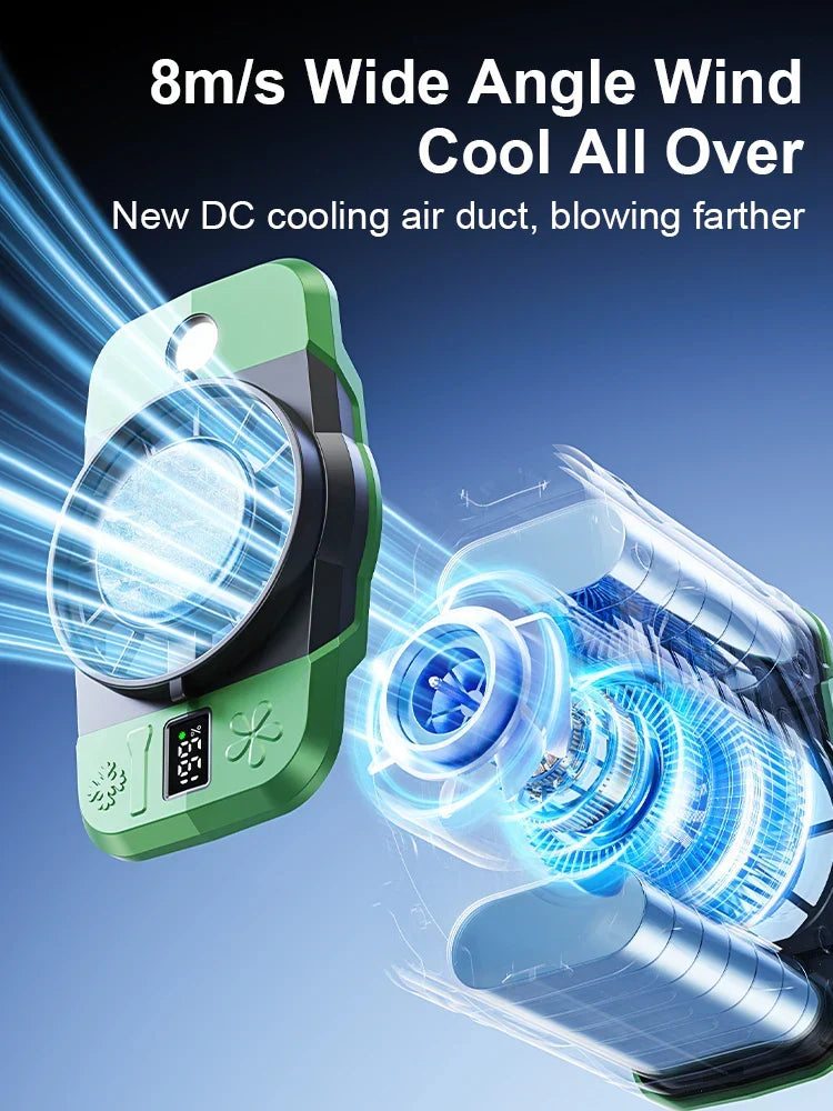 8000mAh heup clip ventilator met koeling & 199 snelheid instellingen