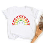 LGBT trots retro zomertop – Peace love equality regenboog grafische T-Shirt