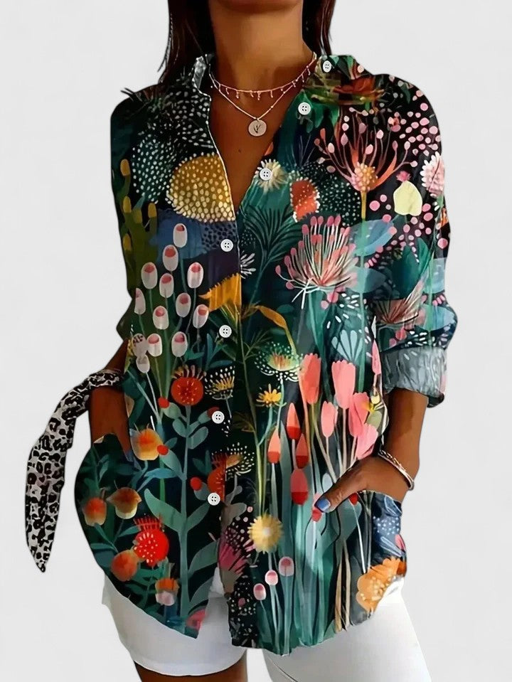 Priscilla | Blouse met kleurrijke print