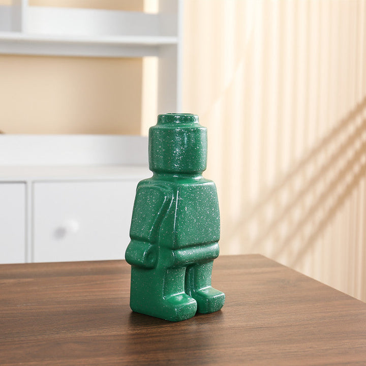 Robot bloempotten van keramiek