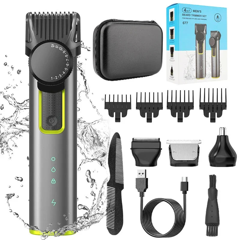 Baardtrimmer & draadloze haartrimmerset