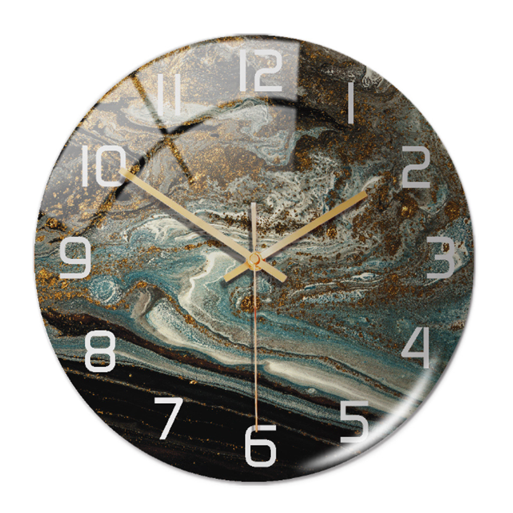 Wandklok met marmeren textuur