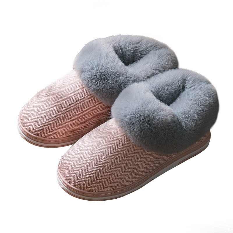 Warme winterpantoffels met imitatiebont