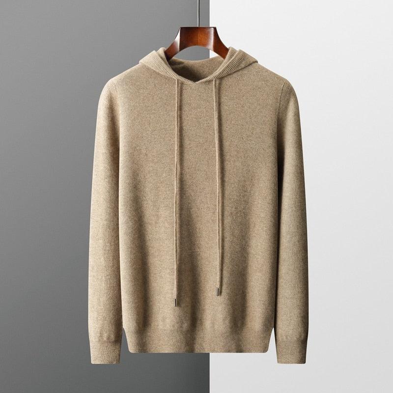 Heren hoodie van merinowol