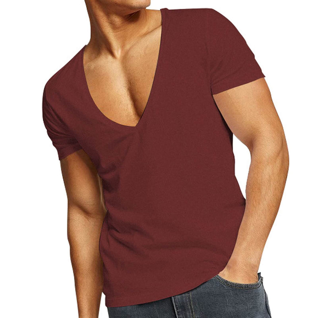 Lässig en figuuraccentuerend heren V-hals T-shirt