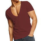 Lässig en figuuraccentuerend heren V-hals T-shirt