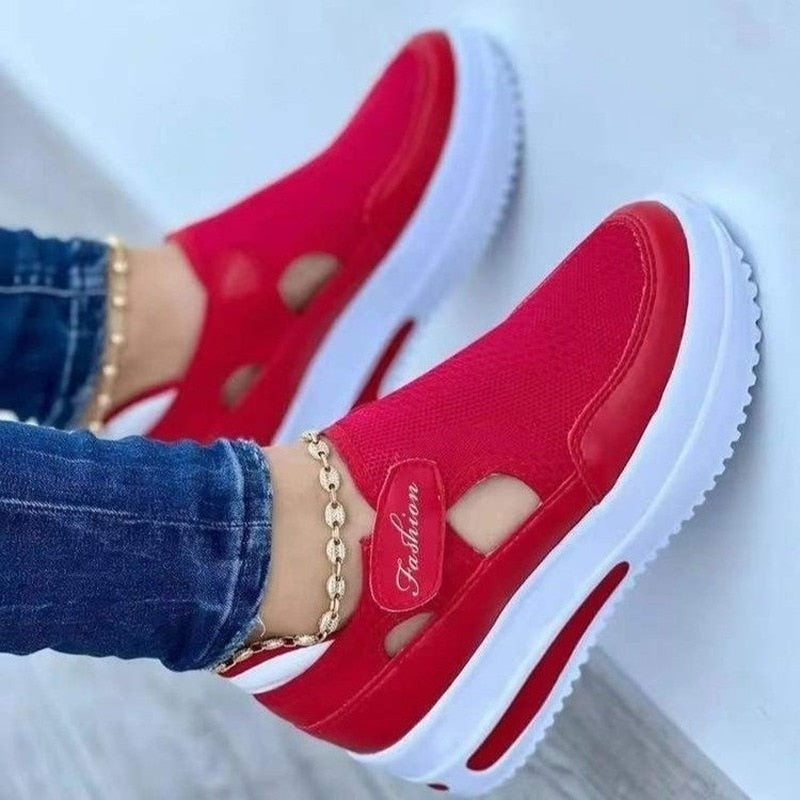 Ademende dames meshsneakers