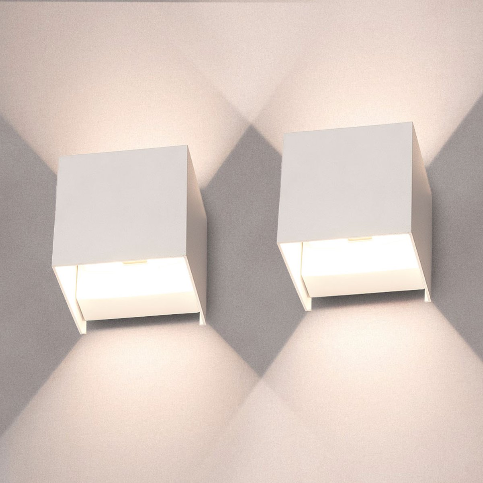 LED kubus wandlamp