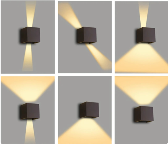 LED kubus wandlamp
