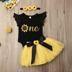 Babyset met zonnebloemmotief