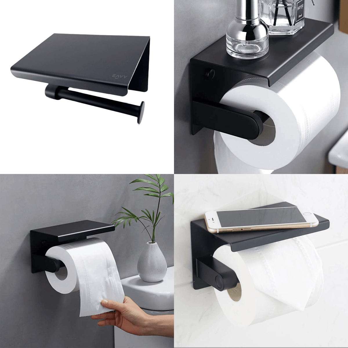 Slanke wandmontage toilettenhouder