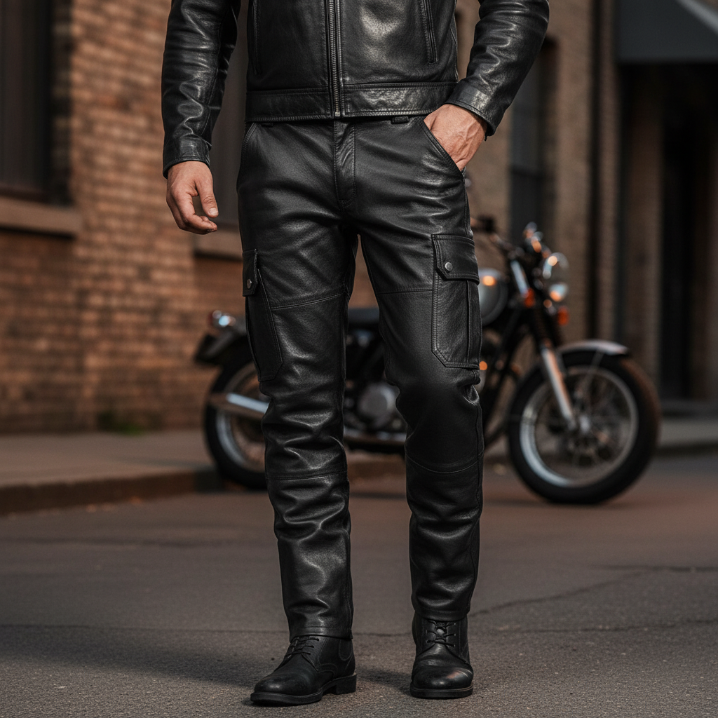 Smalle motorradlederbroek