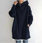 Oversized dames hoodie met rits en capuchon