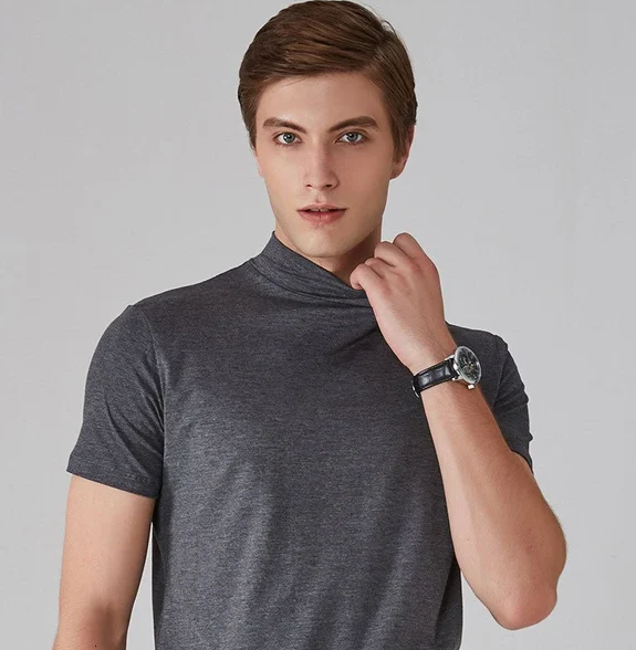 Heren colshirt met korte mouwen