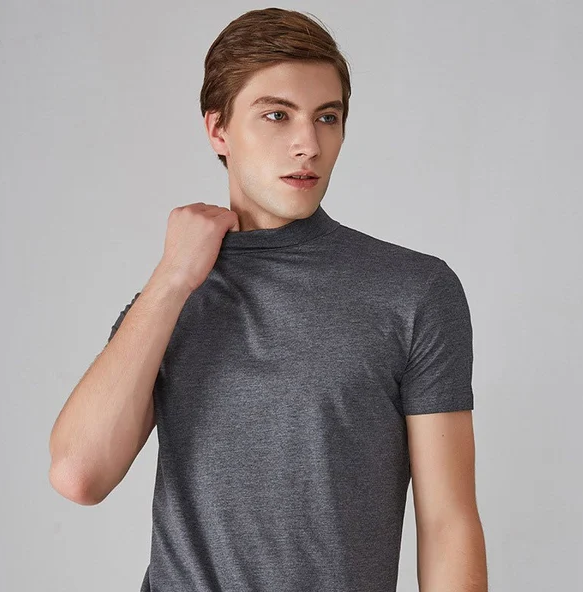 Heren colshirt met korte mouwen
