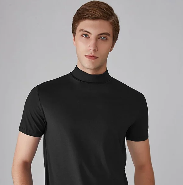 Heren colshirt met korte mouwen