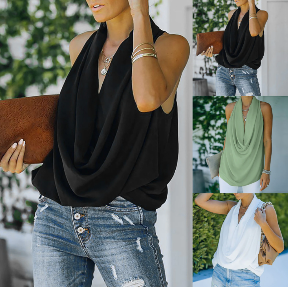 Top met lage hals voor dames