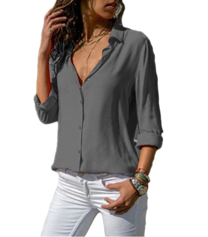 Dames blouse met knoopsluiting
