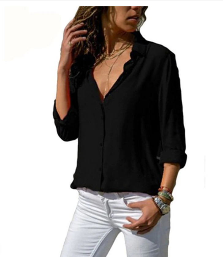 Dames blouse met knoopsluiting